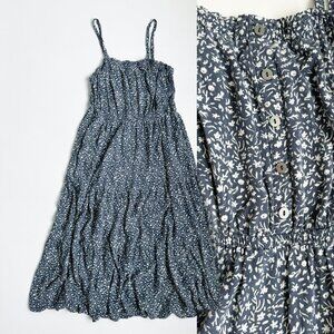 Universal Thread Women's  Floral Print Spaghetti Strap Dress Size S Midi